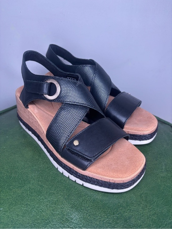 Clarks Shoes - Clarks Kidiki Sun Black Wedge Sandals Size 6.5 NWT New